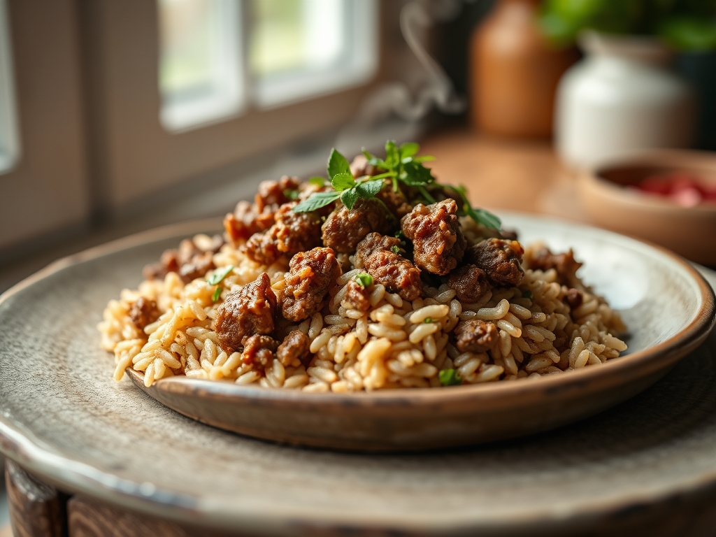 brown rice and ground beef recipes